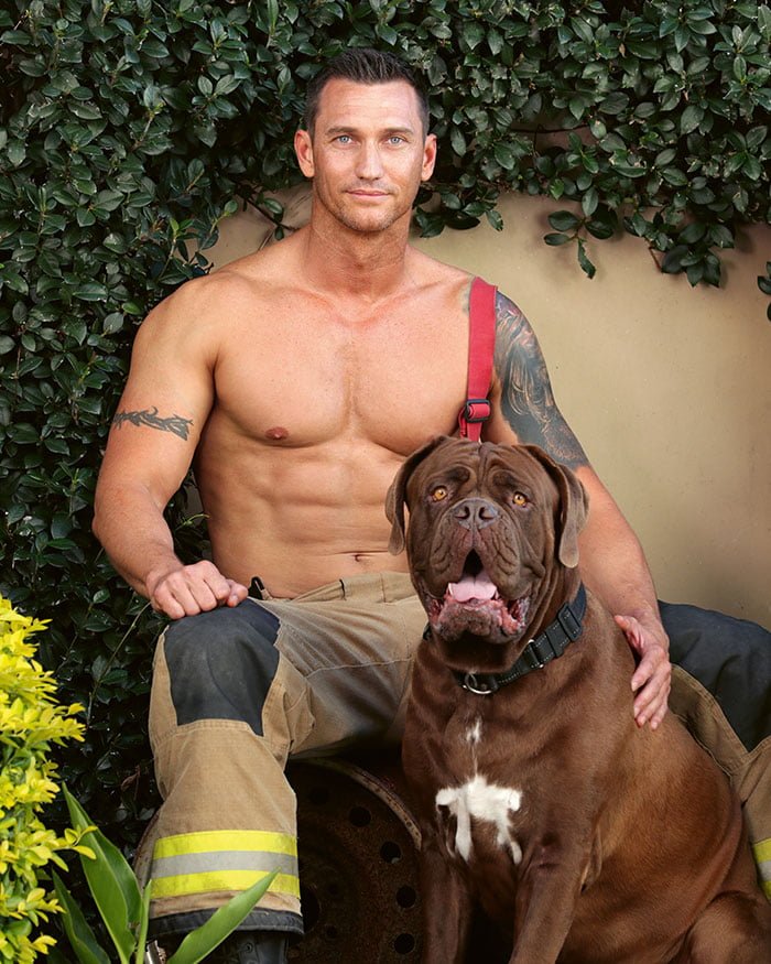 Australian Shirtless Fire Fighters Posing With Animals