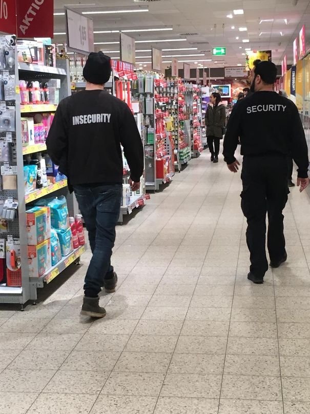 funny supermarket security and insecurity