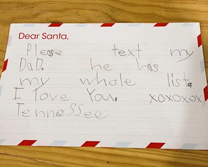hilarious kids Christmas letter to Santa