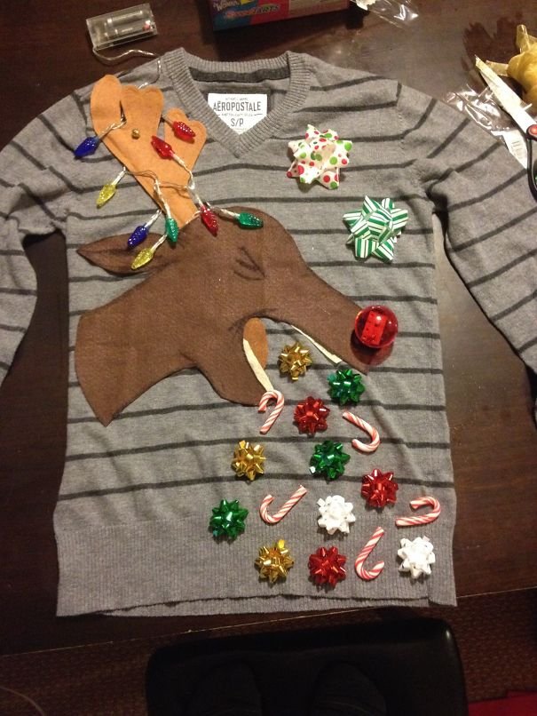 Funny DIY Ugly Christmas Sweater Idea