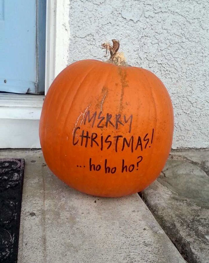 pumpkin funny Christmas decoration