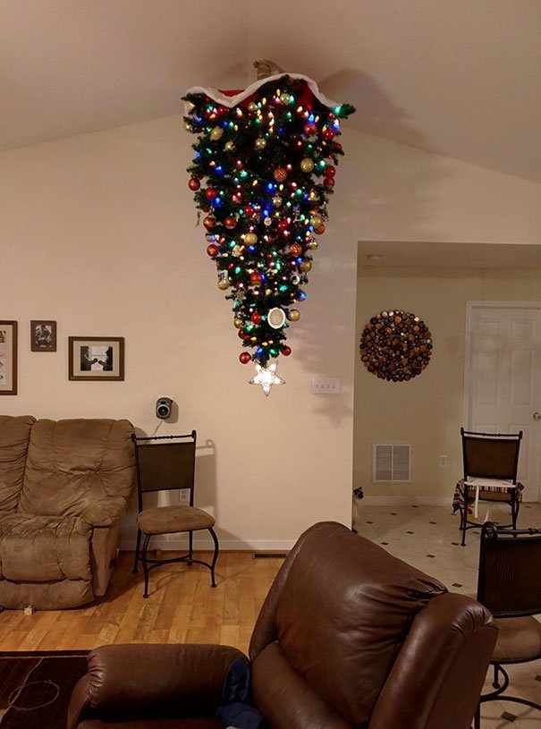 creative Christmas tree pet-proof hack