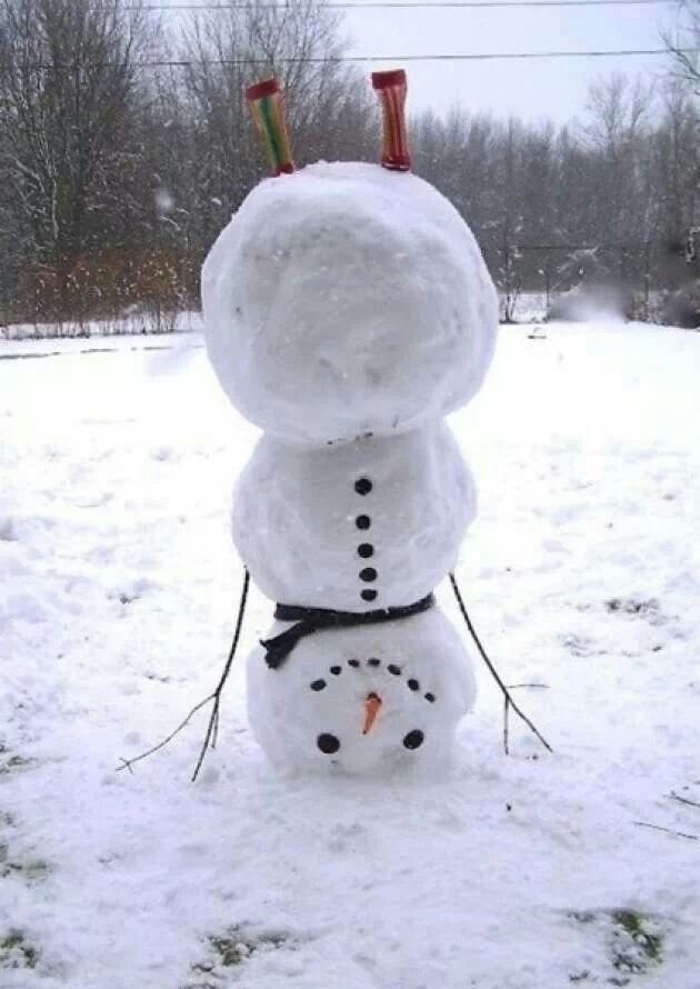 funny snowman idea