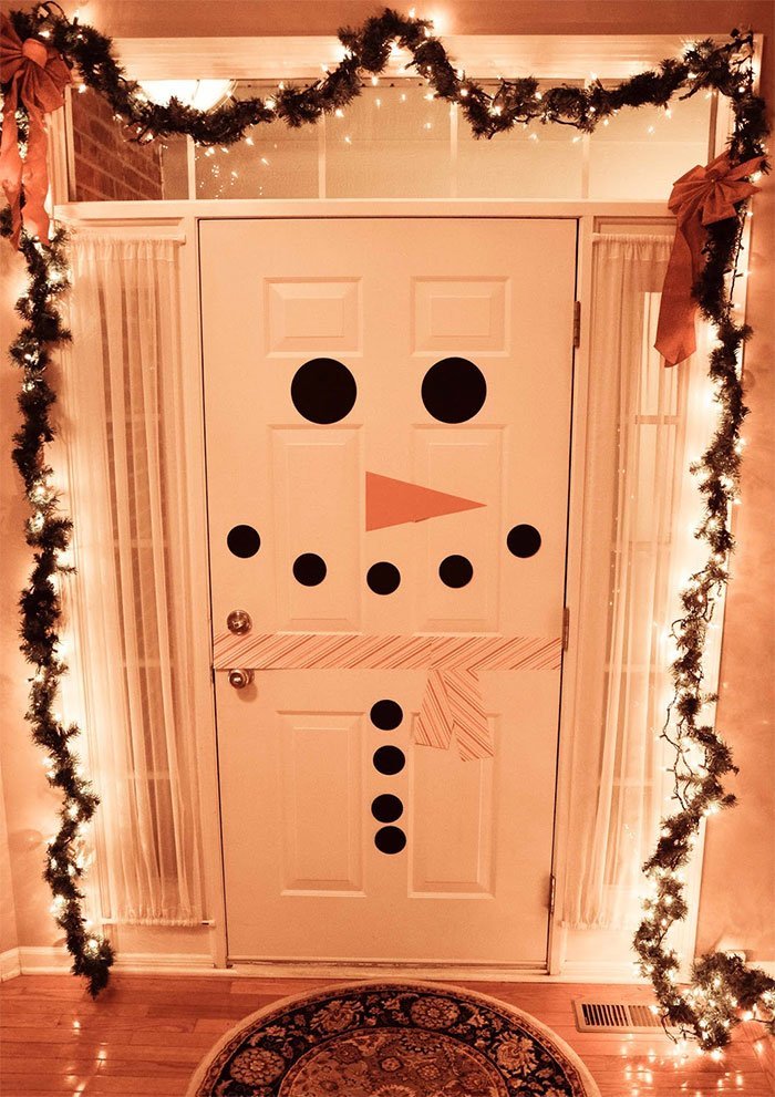 door funny Christmas decoration
