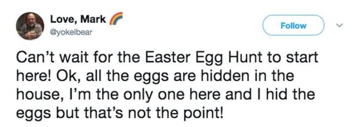 funny tweets parenting jokes Easter
