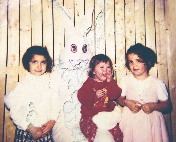 Scary Easter Bunny Vintage Costume Creepy