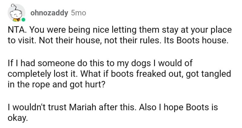 Interesting Story Man Kicks Out His Girlfriend's Family After They Tie Up His Dog Reddit AITA Post
